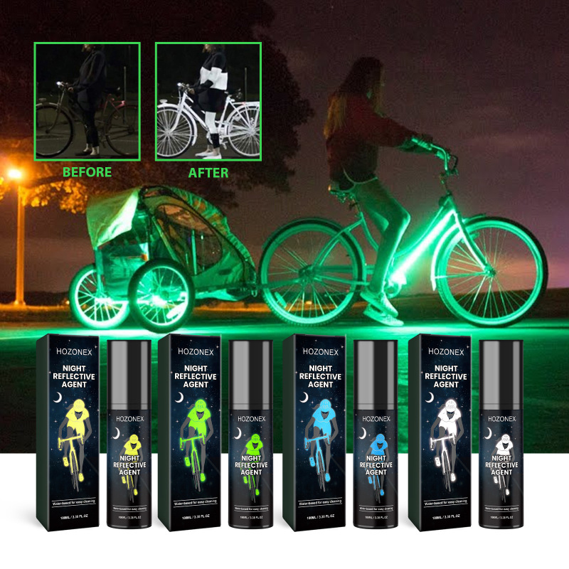 Hozonex Night Reflective Spray Bicycle Clothing Luminous Warning Sign Fluorescent Night Spray Hozonex Night Reflective Spray Bicycle Clothing Luminous Warning Sign Fluorescent Night Spray