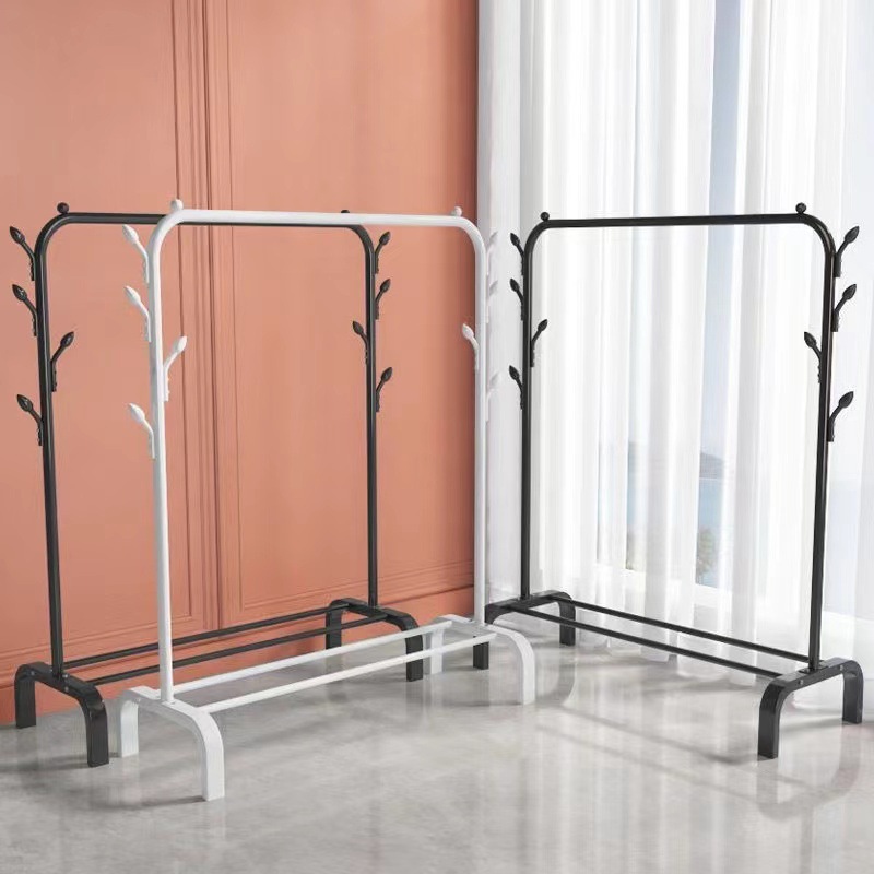 Floor-Standing Clothes Hanger Bedroom Clothes Hanger Removable Wheeled Home Living Room Internet Celebrity Clothes Drying Light Luxury Clothes Drying Rack Wholesale