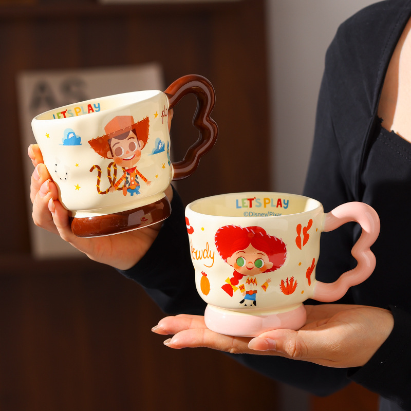 Toy Story copas de cerámica de alto valor para parejas de copas de agua caseras regalo de cumpleaños para chicas