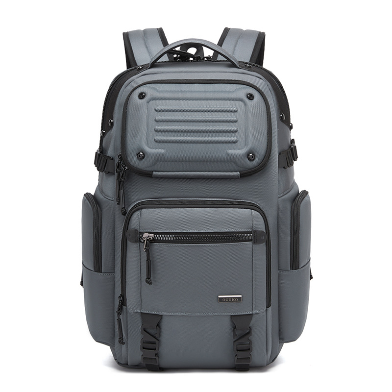 Ozuko Men's Backpack Waterproof Large Capacity Business Laptop Bag_voghion.com