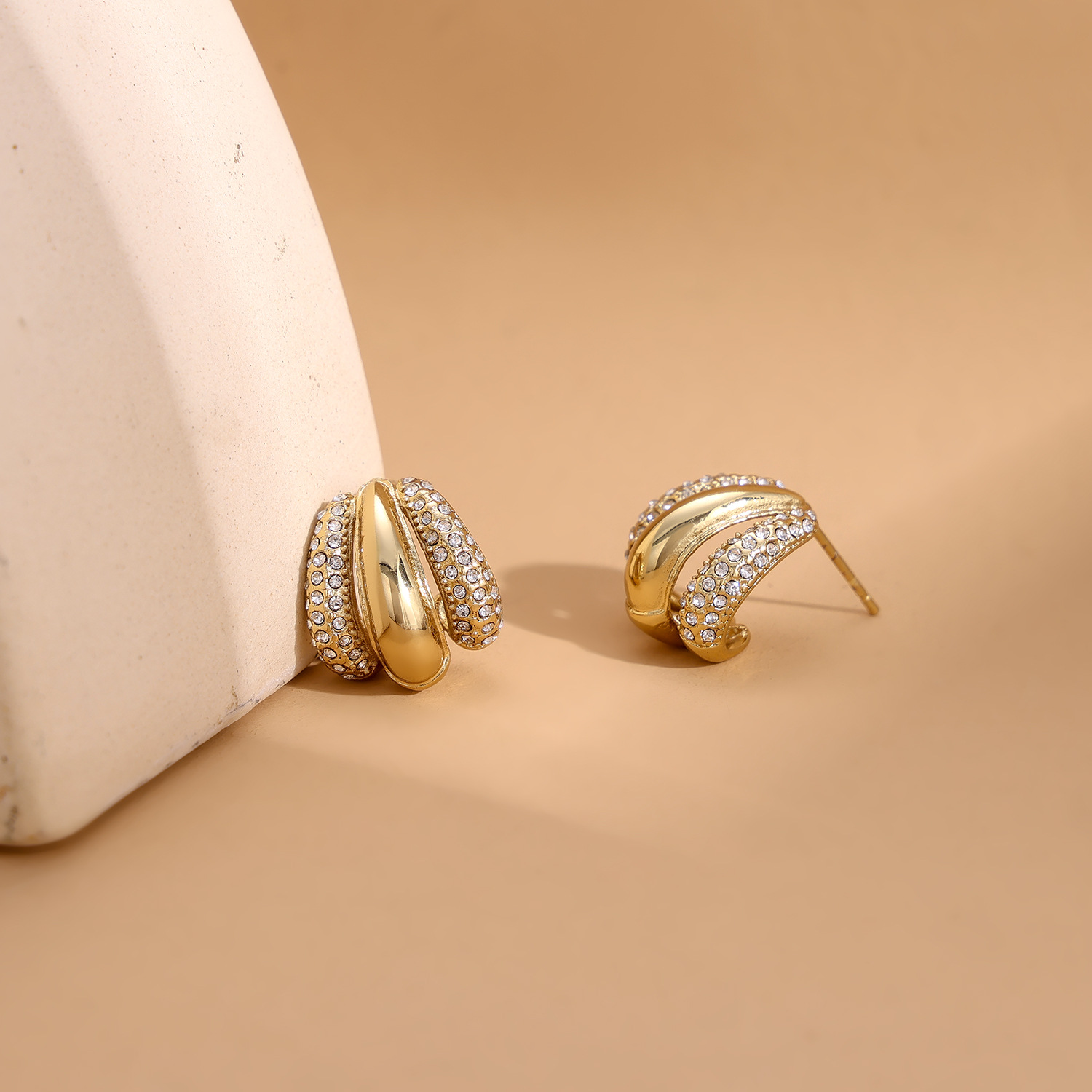 1 Ζεύγος Απλό Στύλ Γεωμετρικό Μοτίβο Αγάπη Σχήμα Καρδιάς. Ινλεί Χάλυβα Τιτανίου Μαργαριτάρι Σκουλαρίκια Με Σκουλαρίκια display picture 9