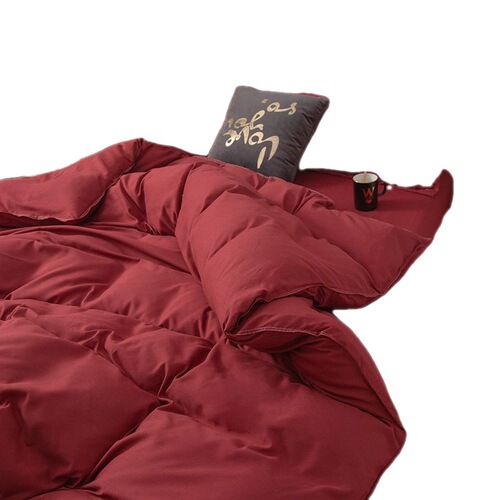 Solid color skin-friendly single quilt cover, Nordic simple style bed sheet four-piece set bedding student dormitory three-piece set