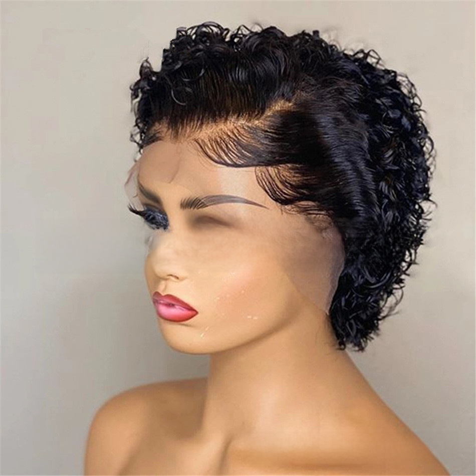 Väliskaubanduse Aafrika parukas Euroopa ja Ameerika naiste keemiliselt töödeldud mustad lühikesed juuksed kohevad lühikesed lokkis juuksed mehhanismiga parukakomplekt piiriülene e-kaubandus_voghion.com