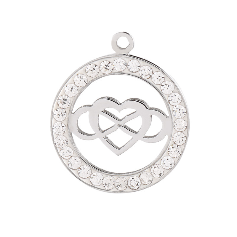 Simple Style Style 1 Piece Stainless Steel Zircon 18K Gold Plated Infinity Heart Shape