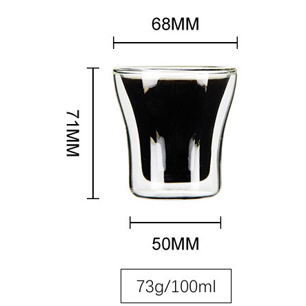 Double-layered Flared Coffee Volcano-shaped Glass Insulated Milk And Juice Drink Cup, Simple Drinking Vessel_voghion.com