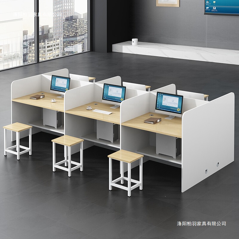 School computer room desks, student computer training desks, voice training classroom desks, driving school training and exam office desk and chair sets