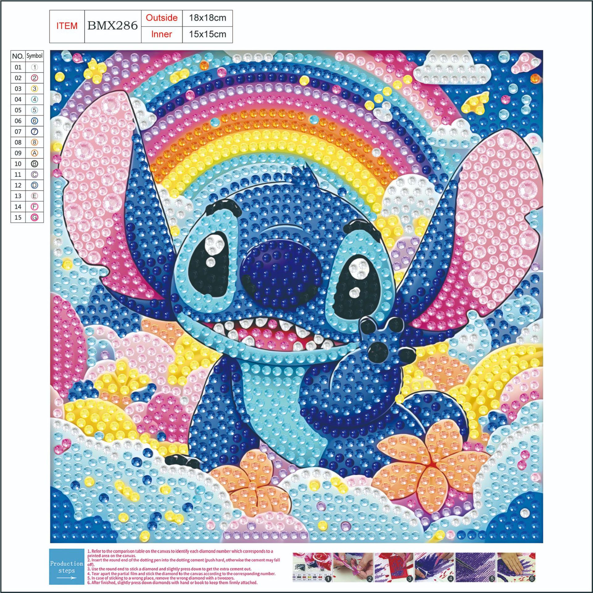 Nuevo kit creativo de pintura de diamantes DIY para niños, diseño de panda de dibujos animados, juguete de niña, pegatinas bonitas, pintura de diamantes completa, transfronterizo