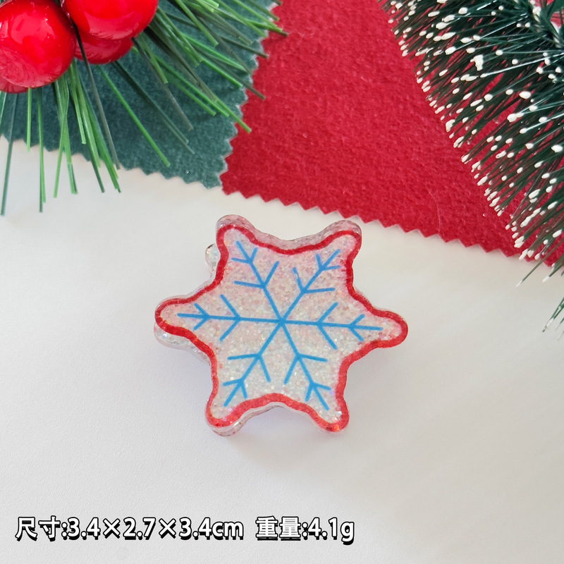 圣诞节小发夹姜饼人圣诞树雪人小抓夹可爱圣诞老人碎发夹节日发饰|undefined