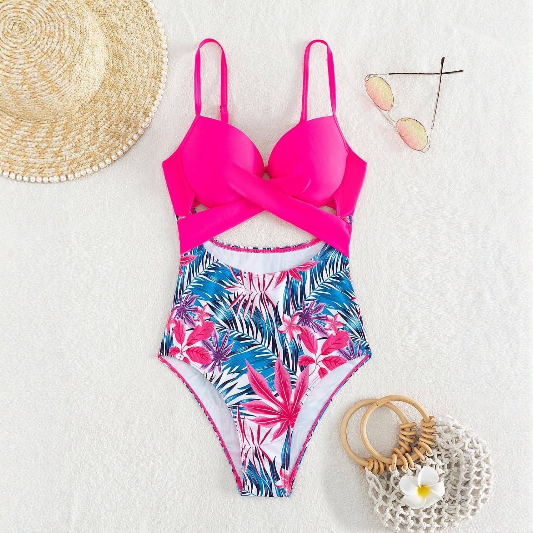 2025 nuevo trajes de baño de una sola pieza de mujeres europeas y americanas trajes de baño de damas sexuales en stock al por mayor insfengbi