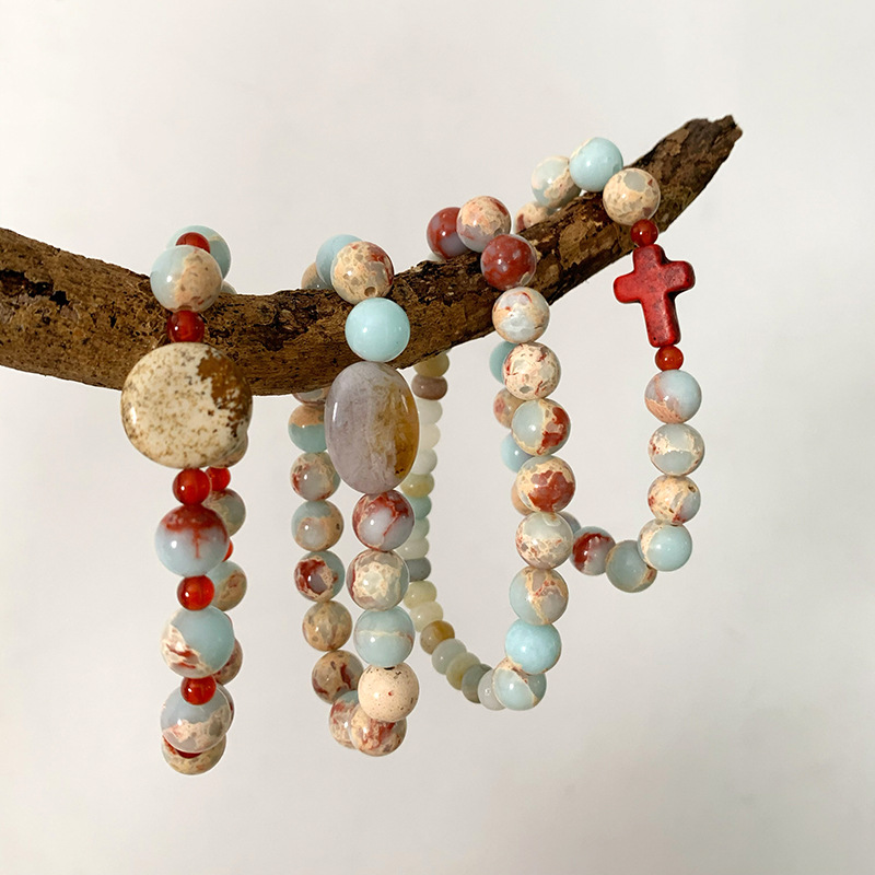 Ethnic Style Cross Agate Beaded Bracelets display picture 3