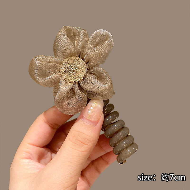 Línea telefónica trenzada transfronteriza, anillo para el cabello, perla, cabello trenzado recto, artefacto femenino, cola de caballo alta, burbuja, cabello trenzado, cuerda, accesorios para el cabello