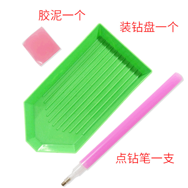 Universal de un solo punto de cabeza de cobre DIY diamante pintura kit ladrillo pintura diamante pluma Cruz puntada herramienta soporte de madera