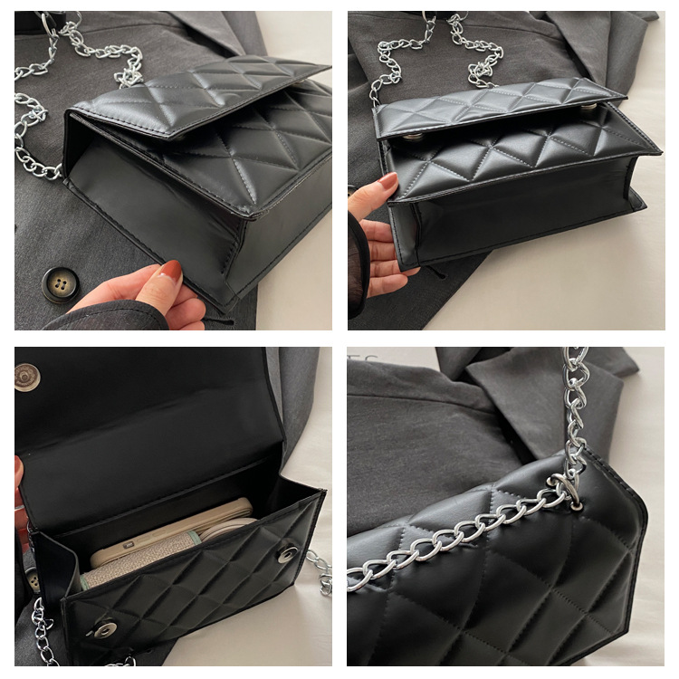The 2024 autumn new French niche design chain small square bag, a fashionable macaron color single-shoulder crossbody bag undefined