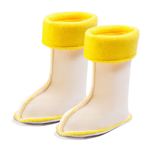 Children's Rain Boots with Leather and Cotton Mouth Liner, Winter Warm Waterproof Insulated Water Shoes with Removable Cotton Socks and Socks, Wholesale