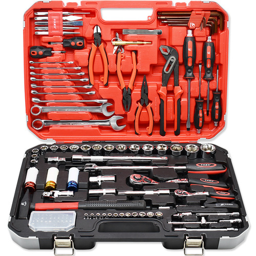 Kavoil Automotive Repair Tool Box, Car Repair Tool Set, Ratchet Socket Wrench, Workshop Mechanical Maintenance Worker