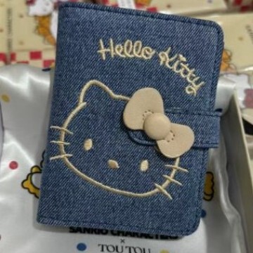 Hello Kitty Style Hello Kitty Collaboration Coin Purse Popular Embroidered Little Red Book Same Style Small Bag Kt Cat Gift