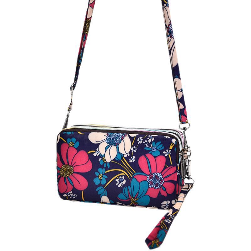 Nueva Cruz-cuerpo bolso del teléfono móvil de tres capas horizontal de gran capacidad bolso de hombro embrague larga cartera mini bolso al por mayor