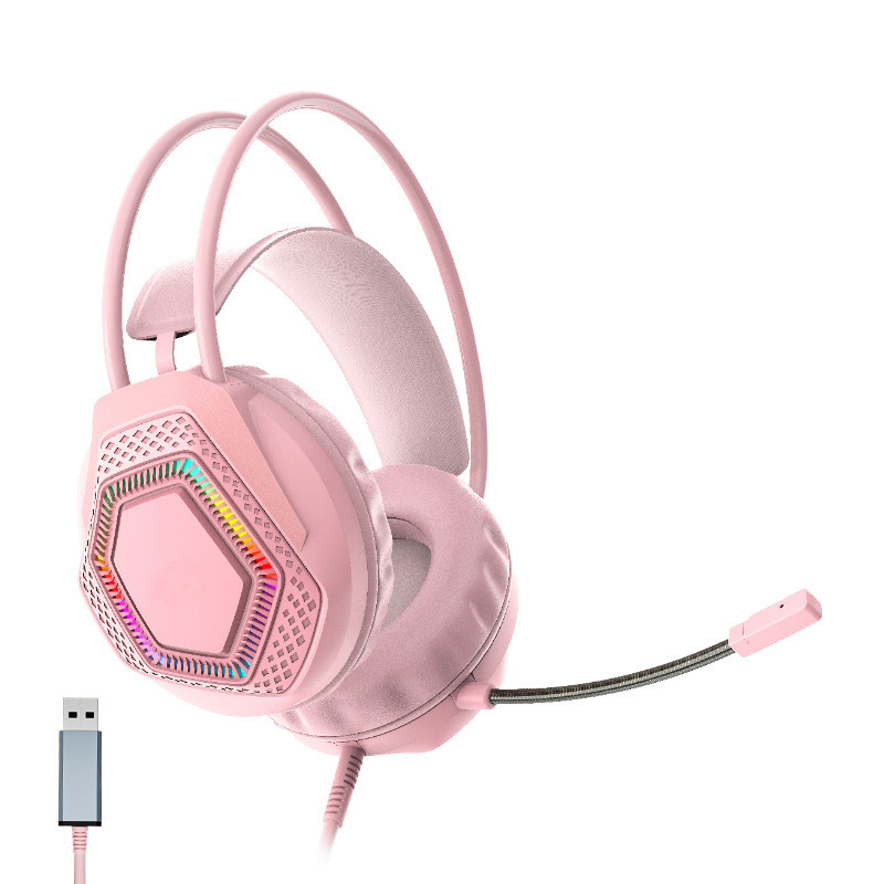 Transfronterizo al por mayor 502 auriculares de computadora con cable 7.1 auriculares USB estéreo auriculares de reducción de ruido