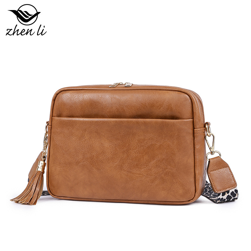 Zhenli bolso de hombro de color caramelo bolso de mujer nuevo bolso de mensajero de hombro bolso de borla de estilo retro al por mayor