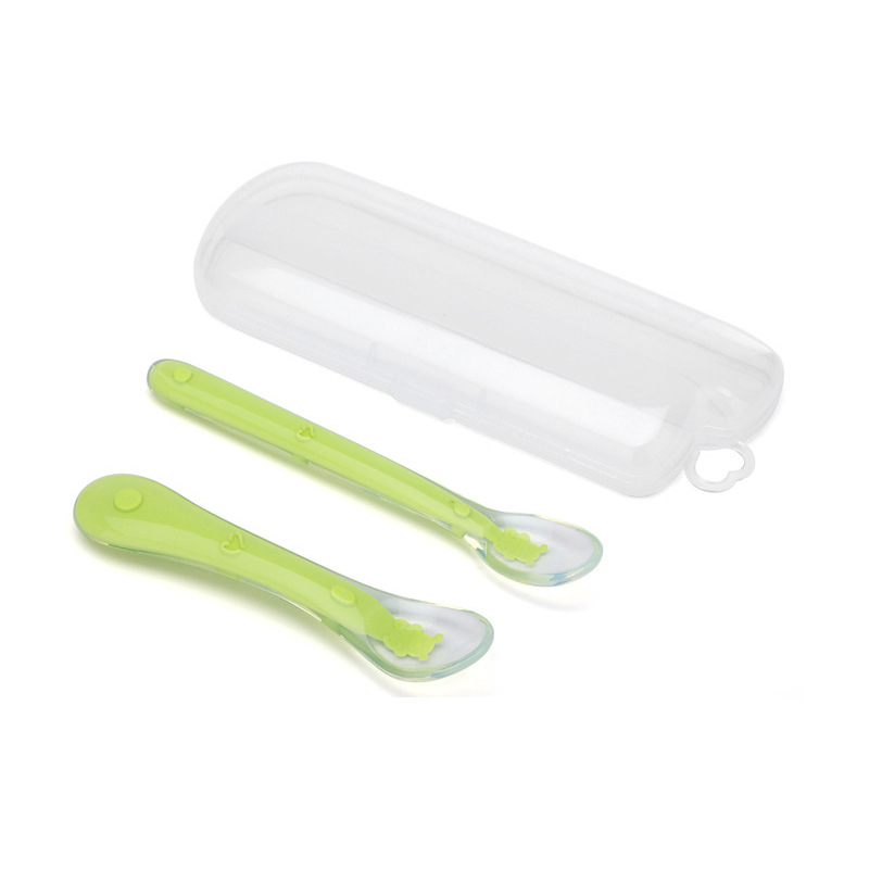 Baby Silicone Spoon 2 Pack Baby Bowl Spoon Soft Head Spoon Baby Spoon Training Spoon Auxiliary Spoon Set Manufacturer