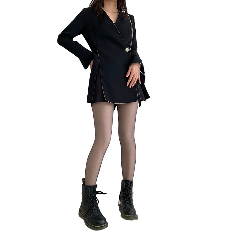 블랙 실크 레그 아티팩트 더블 레이어 가을 겨울 플러스 벨벳 레깅스 720 바늘 천연 두꺼워지는 팬티스타킹