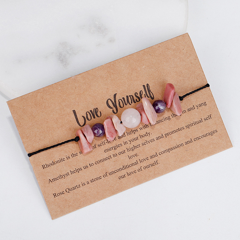 Fashion Geometric Stone Knitting Unisex Bracelets 1 Piece