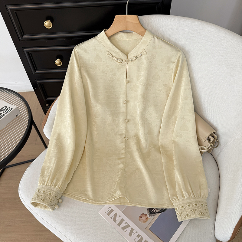 New style shirt top, light luxury loose-fitting shirt, Chinese-style retro vest, inner layer pullover shirt New style shirt top, light luxury loose-fitting shirt, Chinese-style retro vest, inner layer pullover shirt