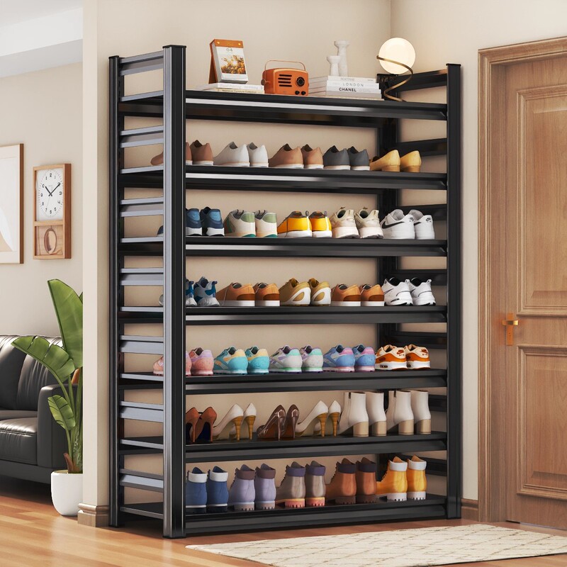 Shoe Rack for Indoor Entryway, Moisture-Proof Iron Art Multi-Layer Storage Rack, Shoe Cabinet Integrated with the Entrance, Steel Shoe Cabinet Shoe Rack for Indoor Entryway, Moisture-Proof Iron Art Multi-Layer Storage Rack, Shoe Cabinet Integrated with the Entrance, Steel Shoe Cabinet