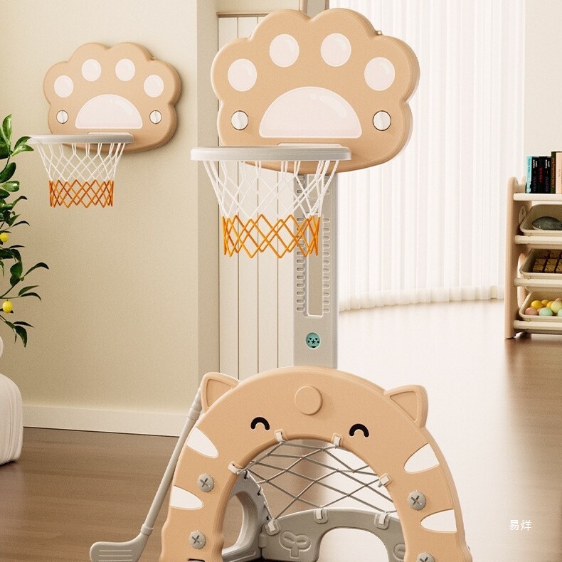 Movable Baby and Children's Basketball Hoop, Indoor Toy for Home Use, Adjustable Height, Suitable for Boys, Can Be Stored