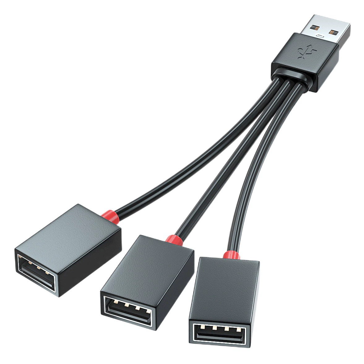 Автомобильный Многофункциональный USB-разветвитель, удлинитель, мобильный телефон, планшетный компьютер, многоинтерфейсный концентратор один-три