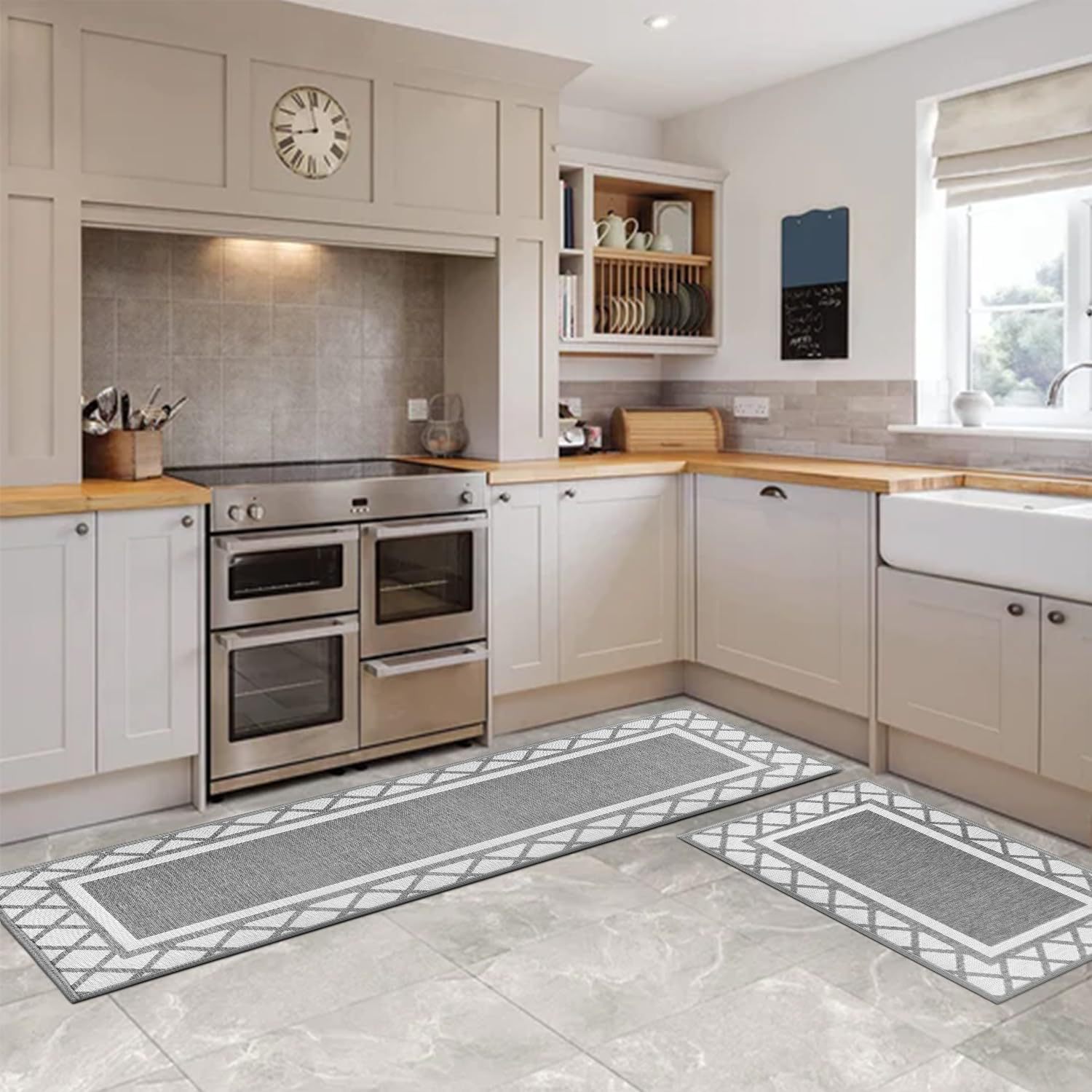 Alfombra de piso de cocina de estilo nórdico transfronterizo cocina de absorción de agua alfombra de piso de cocina de entrada alfombra de puerta TEMU al por mayor