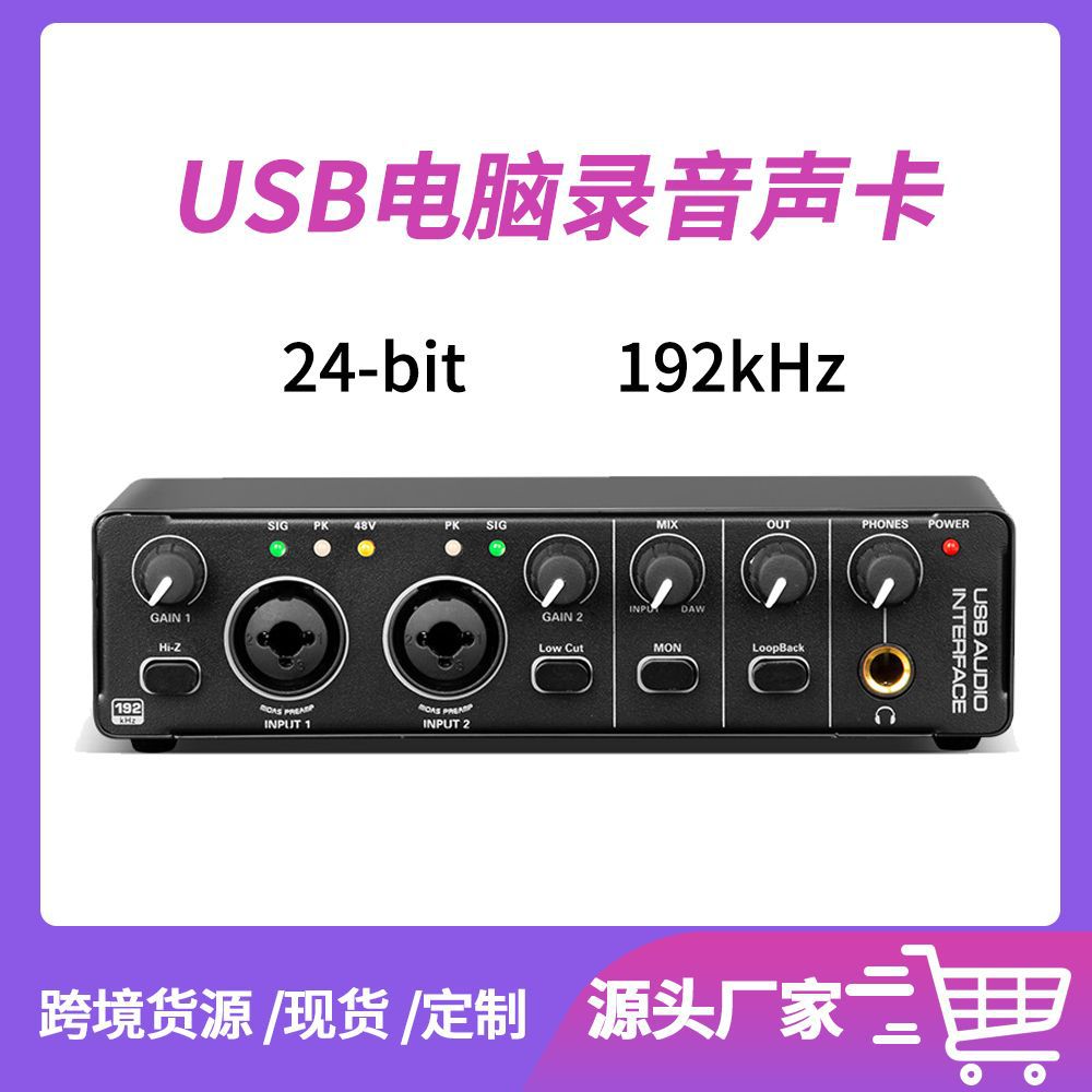 External Professional Sound Card USB Computer Driver-Free Sound Card Karaoke Instrument Recording Arranger Console
