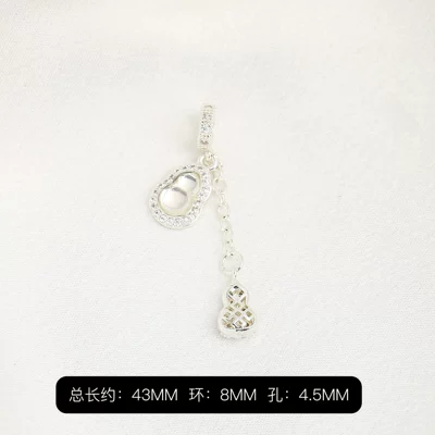 Color-Preserving 14K Gold-Plated Zirconia Gourd-Shaped Spacer Beads Crystal DIY Bracelet Beaded Tassel Pendant Jewelry Accessories (Zərgərlik ara hissələri) - silver-white