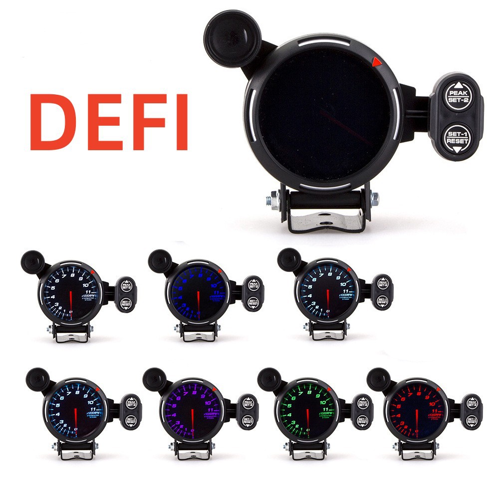 Car modification instrument 3.15-inch 80mm universal car tachometer colorful 12v Racing meter tachometer