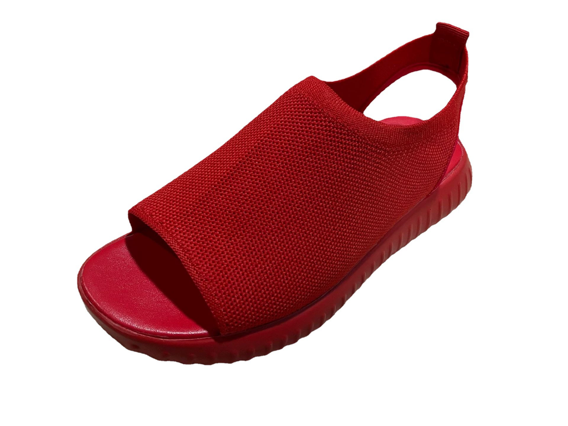 Summer knitted sandals platform, shoes, 2022, plus size