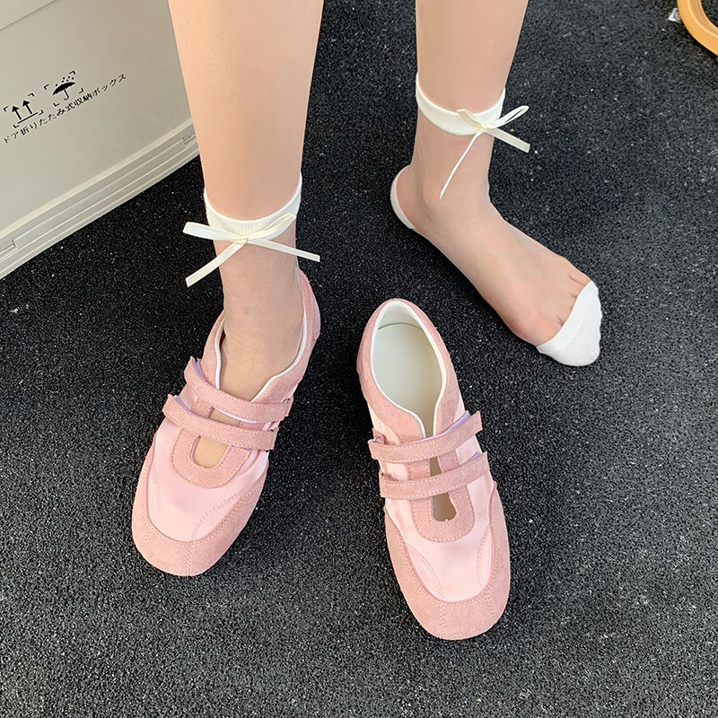 レトロワンラインベルト女性用道徳トレーニングシューズ 2025 春夏新ニッチデザインベルクロファッション多用途メリージェーンシューズ|undefined