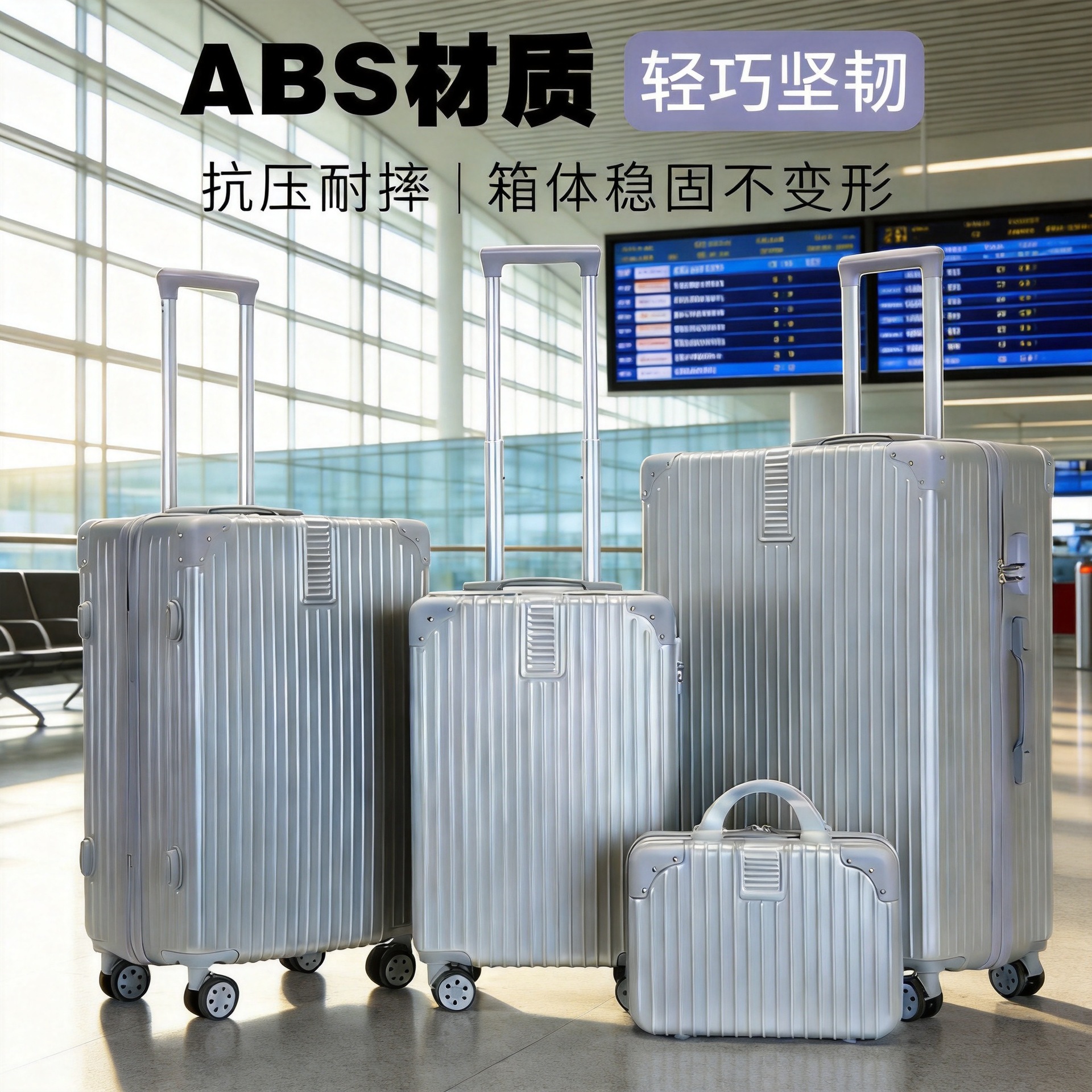 Reisekoffer Suitcase 20/24/28 Zoll Gepäck Außenhandel Drei-teiliges Set Luggage Koffer mit Zahlenkombination und Griff