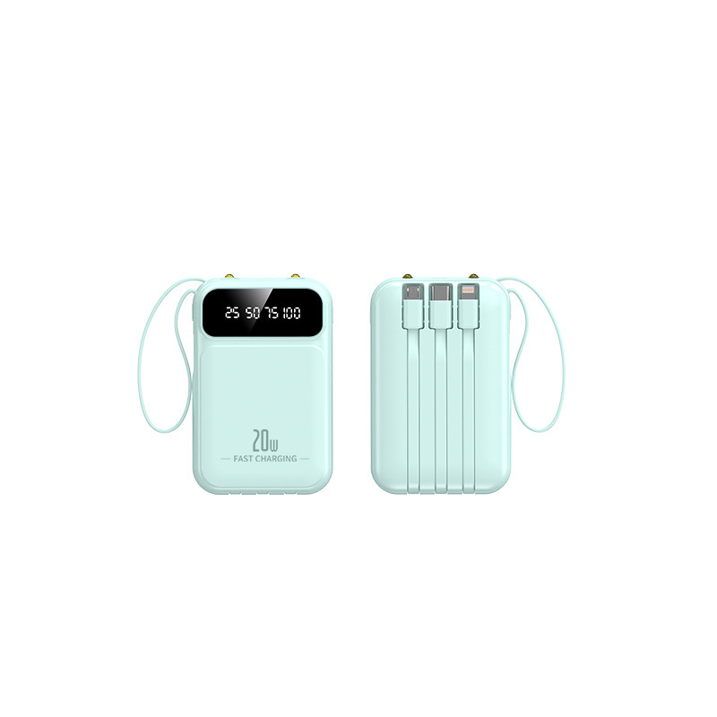 新しいミニ内蔵充電式パワーバンク 20000 mAh 大容量超薄型コンパクトポータブル電源急速充電|undefined