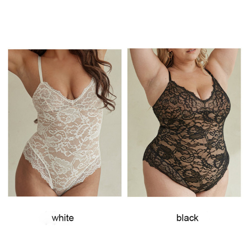 Cross-border European and American style sexy lace women's body-shaping and slimming underwear with suspenders worn inside and body-shaping one-piece corsets worn outside