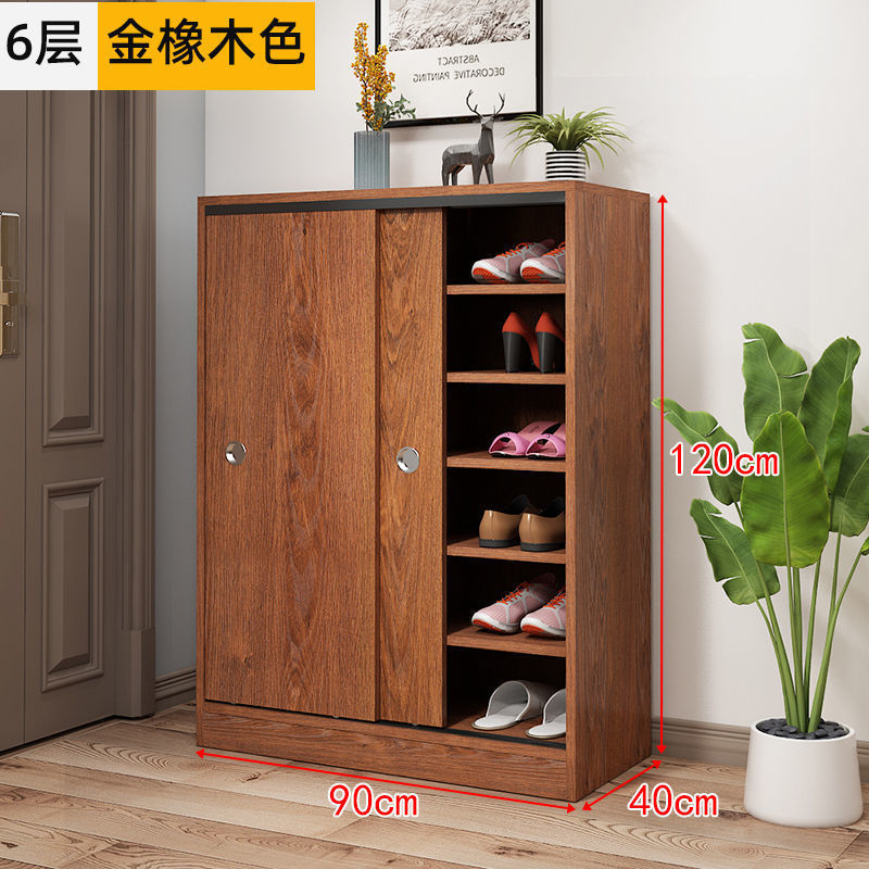 靴キャビネット引き戸多層大容量ホームドア木製経済的なシンプルな玄関キャビネット靴ラック収納キャビネット|undefined
