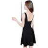 Deep V-neck low cut open back and close waist A-line umbrella swing skirt base skirt sleeveless vest dress