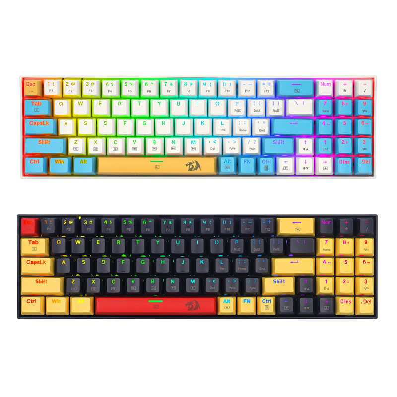 Red Dragon K688 mechanical keyboard small 78 key hot plug two-color color matching keyboard laptop office portable