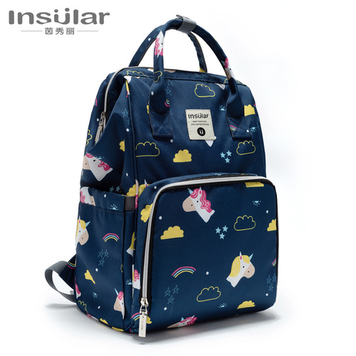 Cross-border large-capacity waterproof portable backpack mommy bag multi-functional backpack mother and baby outing backpack
