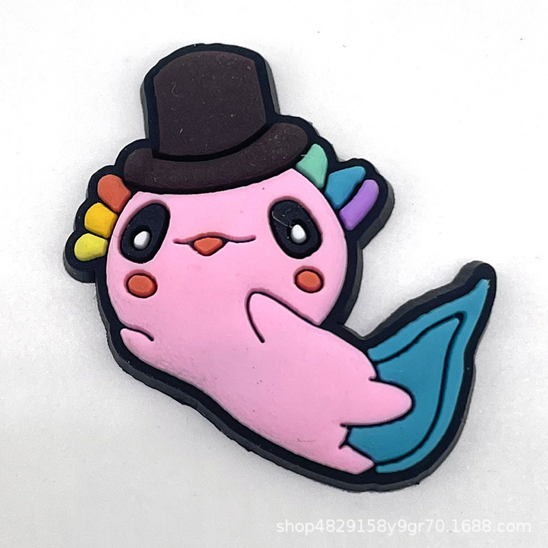サメ、イルカ、ヒトデ、海洋動物、Zhibixing クロックス、アクセサリー、PVC ソフトラバークロックス、靴バックル、靴の花の装飾|undefined