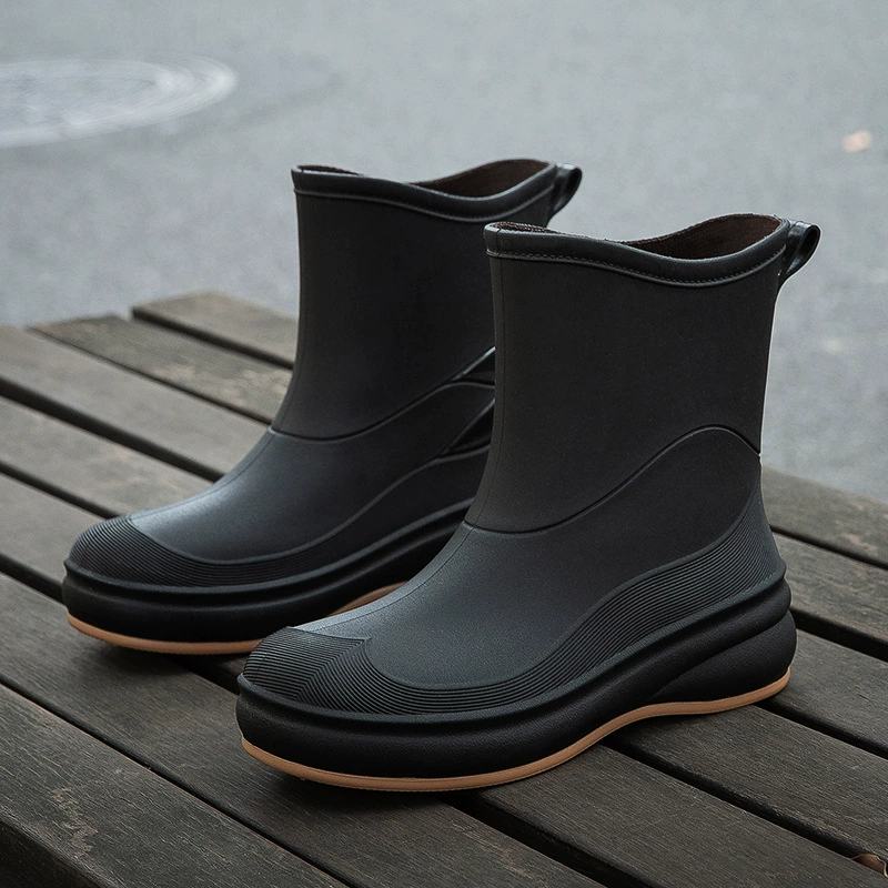 Новые женские резиновые туфли, непромокаемая обувь, Нескользящие резиновые сапоги, модная короткая верхняя одежда в Корейском стиле, резиновая обувь для ног, четыре сезона, трансграничная Внешняя торговля