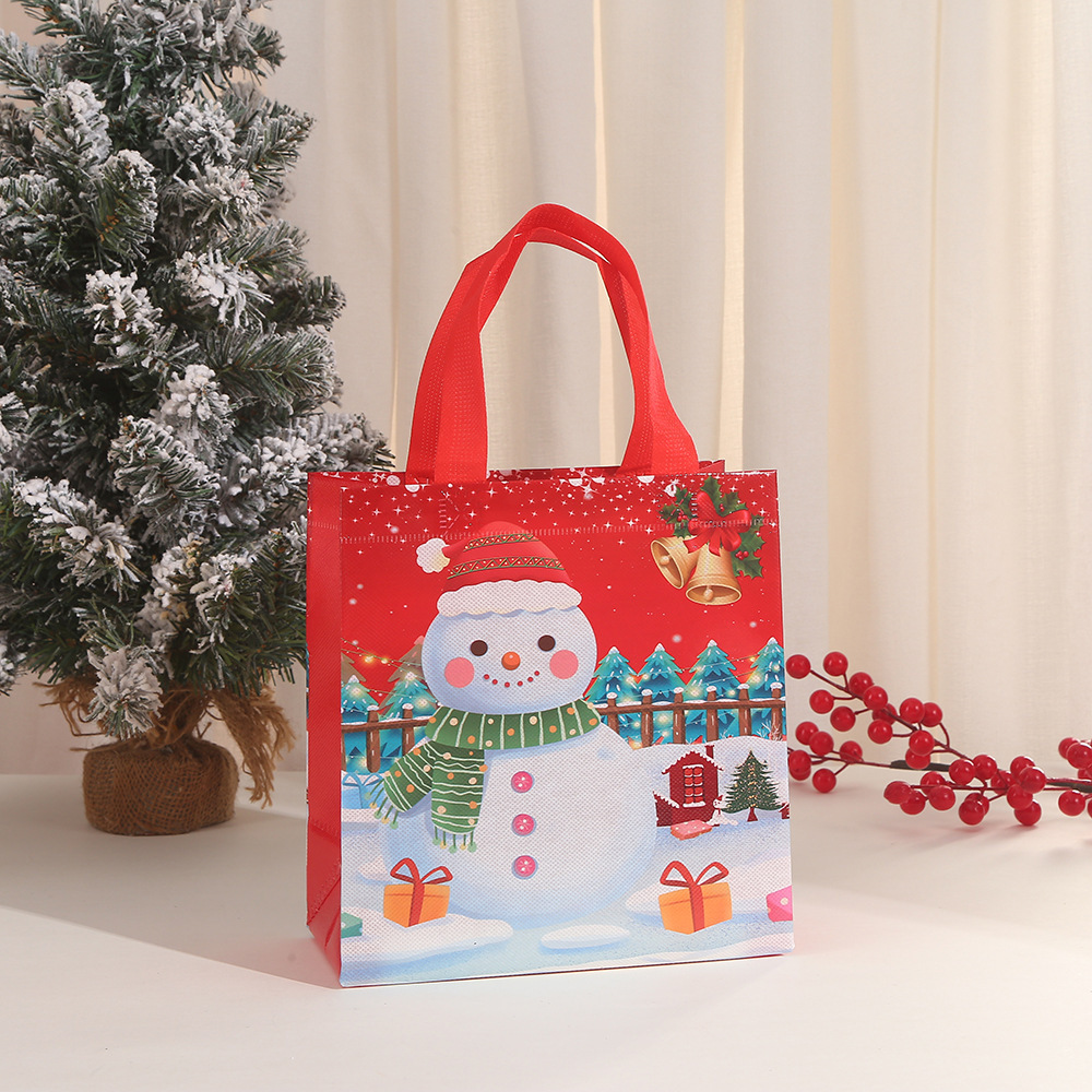 22g Weight Christmas Nordic Style Classic Style Christmas House Christmas Tree Santa Claus Nonwoven Party Festival Gift Bags