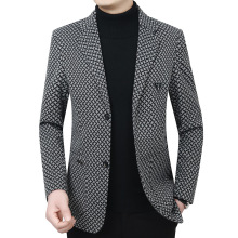 2025新款男式修身工装外套春季男士轻商务休闲毛呢夹克上衣男批发