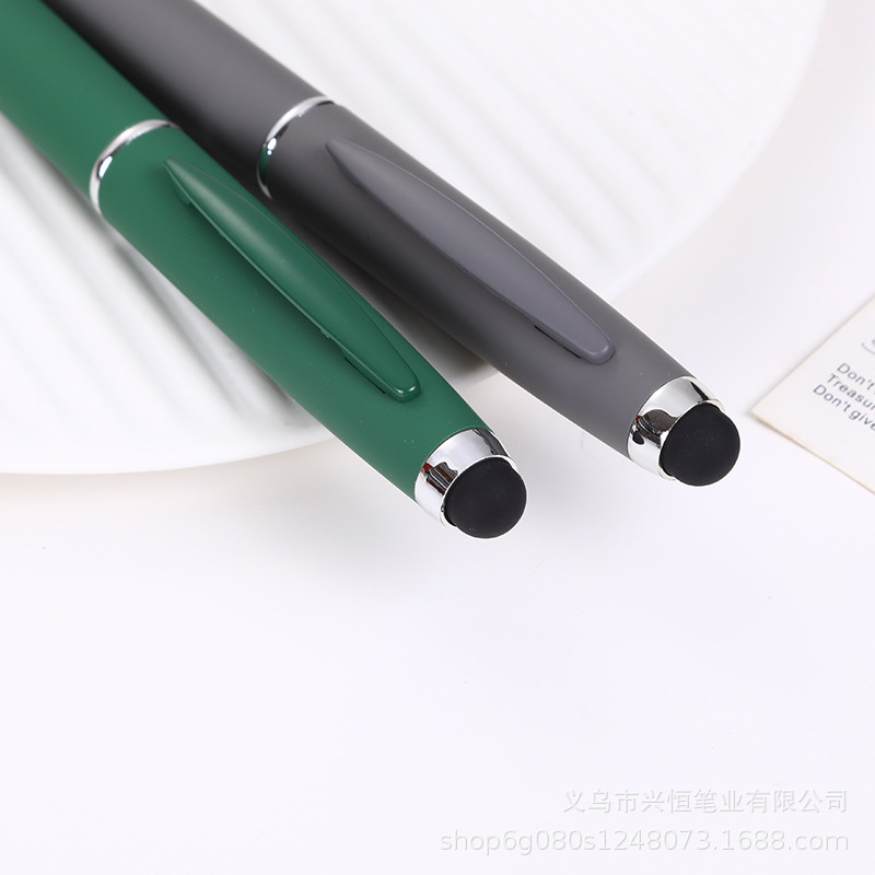 手机平板触屏电容中油笔喷胶触控金属圆珠笔商务广告礼品笔logo|undefined