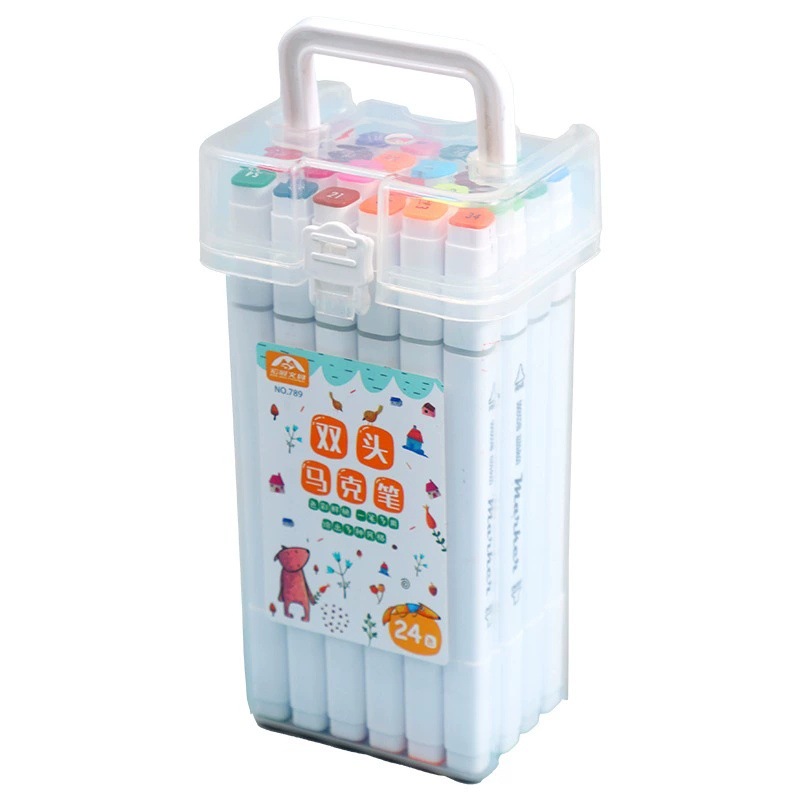 Lápiz de marcador de doble cabeza para niños cartuchos de acuarela para estudiantes de arte y pintura de color plegable especial 12 / 18 / pintado