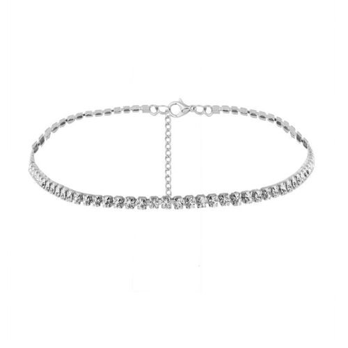 Hot-selling European and American-style jewelry: Elegant diamond-studded full-diamond necklace, fashionable and versatile rhinestone claw chain, clavicle necklace for women.
